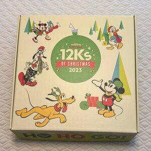 runDisney 12Ks of Christmas 2023 Collector Box with Holiday Medals & Shirt